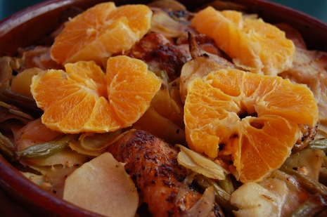Mallorca Orangen Huhn