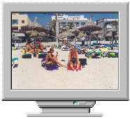 Mallorca Bildschirmschoner Sonnen am Strand