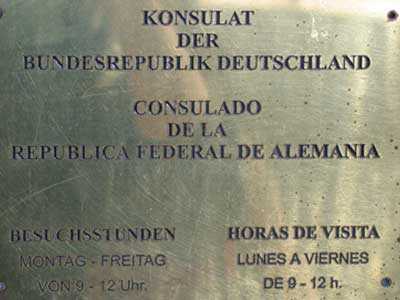 Deutsches Konsulat Schild